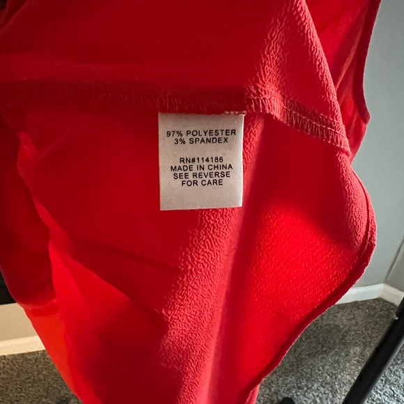 Nordstrom Firey Red Adyson Parker Peplum dress up/down Top! Great Qualit… - Picture 9 of 11
